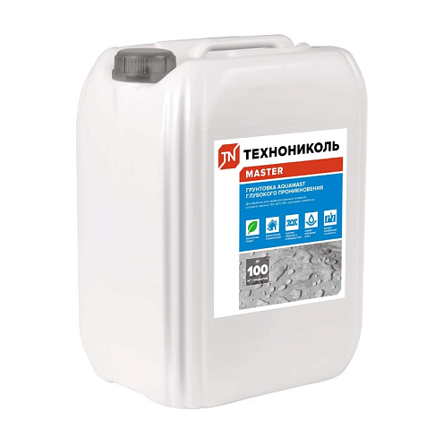 Грунтовка глубокого проникновения Технониколь Master AQUAMAST, канистра 10кг: фотография 1