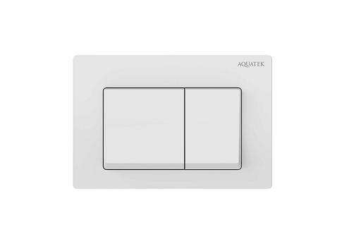 Панель смыва Aquatek Small TDI-0000004 белая клавиши квадрат для INS-0000018  с верхней кнопкой смыва: фотография 1