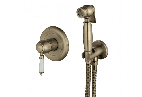 Смеситель Lemark "Вилла" LM4819B с гигиеническим душем встраиваемый бронза: фотография 1