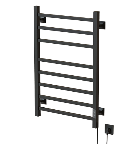 Полотенцесушитель Mixline Fortune 80х50 таймер, 425 Вт, 8 перекладин, электрический графит: фотография 1