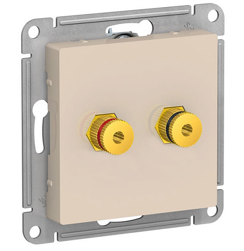 Аудиорозетка 2-м ATLAS DESIGN беж. SchE ATN000287: фотография 1