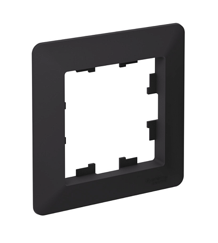 Рамка 1-местная AtlasDesign Air карбон/дымчатый черный Systeme Electric ATN221001: фотография 1