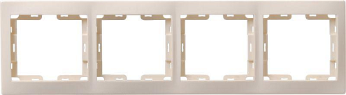 Рамка 4-м КВАРТА РГ-4-ККм горизонт. крем. IEK EMK40-K33-DM: фотография 1