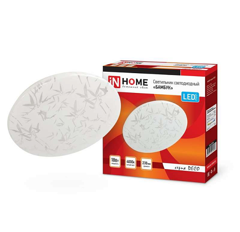 Светильник светодиодный DECO 18Вт 230В 4000К 1170лм 230мм БАМБУК IN HOME 4690612021898: фотография 1
