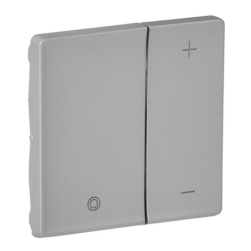 Панель лицевая Valena Life для кнопочного светорегулятора алюминий Leg 754892: фотография 1