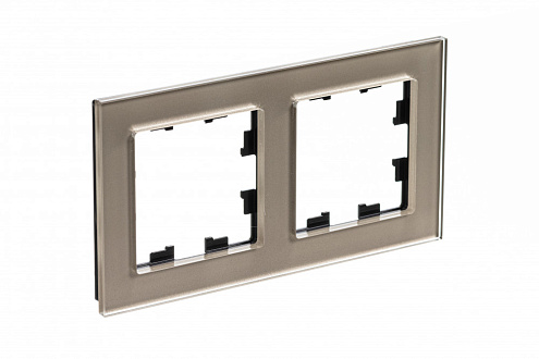 Рамка 2-местная AtlasDesign Nature стекло шампань Systeme Electric ATN320502: фотография 1