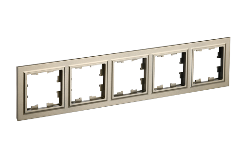 Рамка 5-местная BRITE РУ-5-БрШ шампань IEK BR-M52-K37: фотография 1