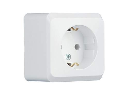 Розетка 1-м ОП Этюд 16А с заземл. бел. SchE PA16-003B: фотография 1