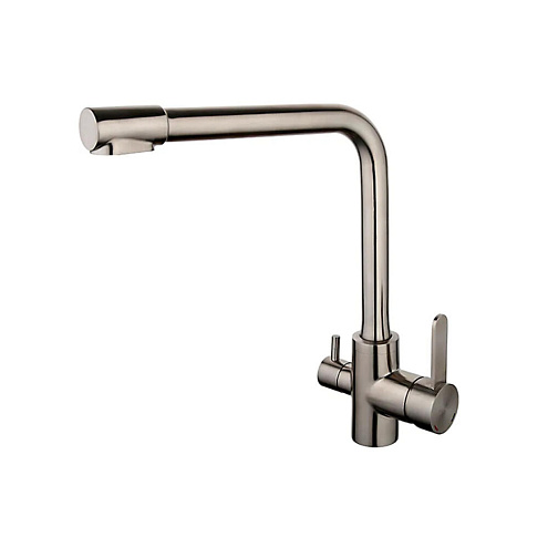 Смеситель для кухни 35к G4399-1 GAPPO с вых. для питьевого фильтра, нерж сталь, САТИН: фотография 1