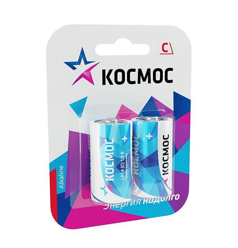 Элемент питания алкалиновый C/LR14 Максимум BP2 (блист.2шт) КОСМОС KOCLR14MAX2BL: фотография 1