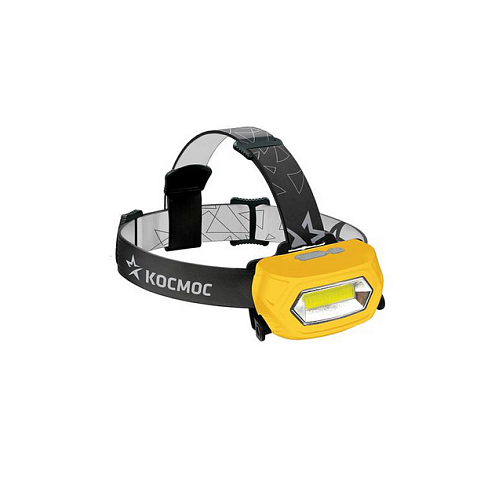 Фонарь светодиодный аккум. налобный Li-Po 3Вт COB зарядка от USB емкость аккумулятора до 1200mAh КОСМОС KOC-LiPoH3WCOB: фотография 1