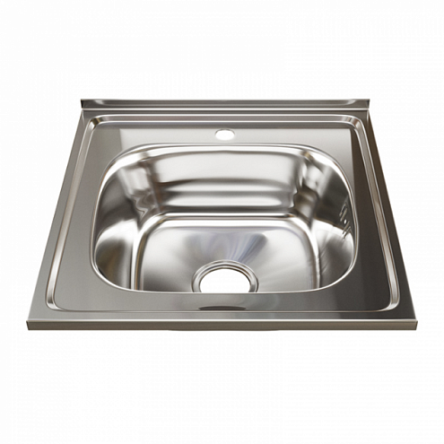 Мойка 500х500 выпуск 3 1/2&quot; MIXLINE 180 мм с сифоном без гофры: фотография 1