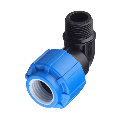 Отвод ПЭ 25х3/4&quot; наружная резьба обжимной ТПК-Аква: фотография 1