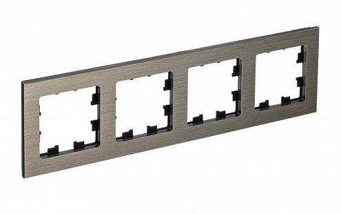 Рамка 4-местная AtlasDesign Nature металл латунь Systeme Electric ATN312204: фотография 1