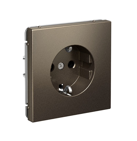 Розетка  ArtGallery 16А с заземлением быстрозажимными клеммами механизм мокко Systeme Electric GAL000643S: фотография 1