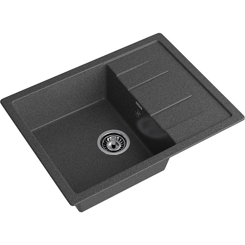 Мойка GRANFEST GF-Q650L 1чаша+крыло 650х500 мм графит: фотография 1