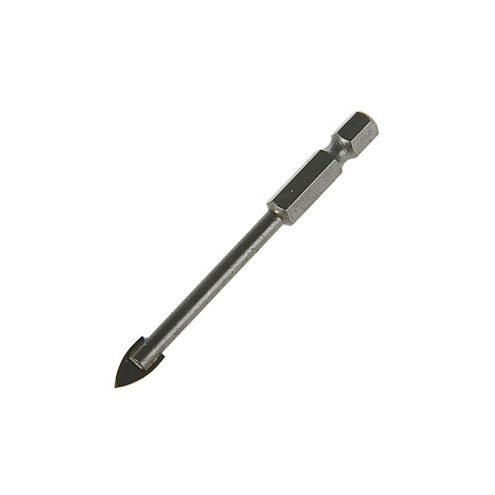 Сверло по керамике 6,0 х 75 мм, 2 режущих кромки, ВК8, 6-гранный хвостовик: фотография 1