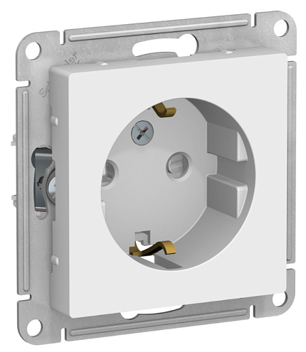 Розетка AtlasDesign 16А с заземлением защитные шторки механизм лотос Systeme Electric ATN001345: фотография 1