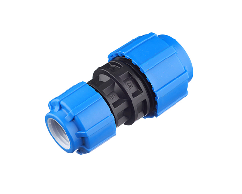 Муфта ПЭ соединительная 32х25 обжимная ТПК-Аква: фотография 1