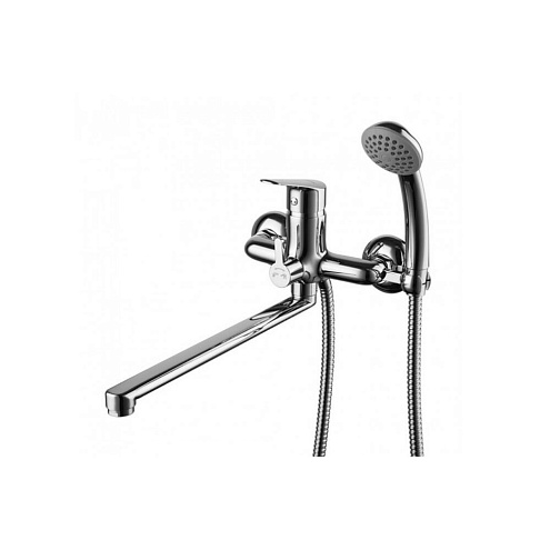 LM6551C &quot;Партнер&quot; Смеситель универсальный одноручный, с плоск. изливом 300 мм,  дивертор с кер. пласт., хром: фотография 1