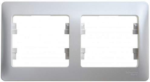 Рамка 2-местная Glossa горизонтальная перламутр Systeme Electric GSL000602: фотография 1