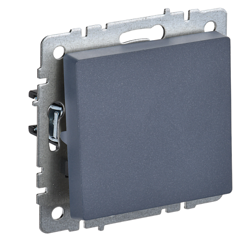 Выключатель 1-клавишный BRITE ВС10-1-4-БрМ 10А самовозвратный механизм маренго IEK BR-V14-0-10-K35: фотография 1