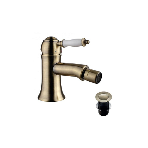 Смеситель Lemark "Вилла" LM4808B для биде с донным клапаном клик-клак бронза: фотография 1