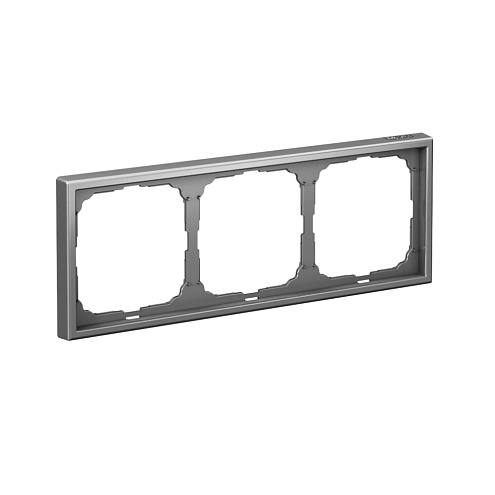 Рамка 3-местная ArtGallery универсальная сталь Systeme Electric GAL000903: фотография 1