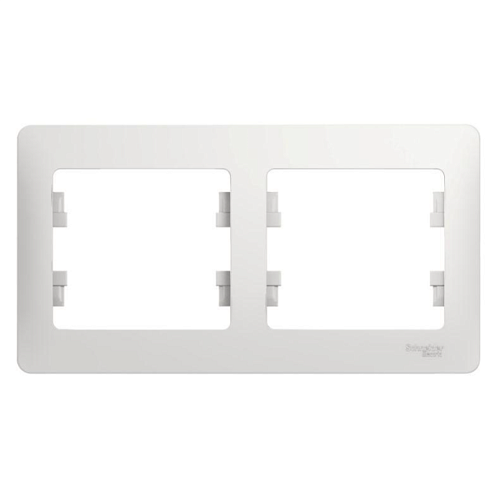 Рамка 2-м Glossa горизонтальная, белая SE GSL000102: фотография 1