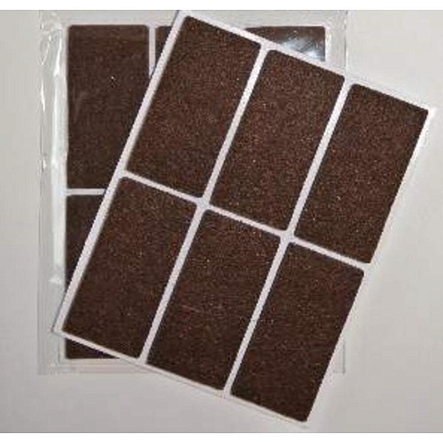 Пункт фетровый самоклеящийся  25х50мм коричневый, 6шт  "Element": фотография 1