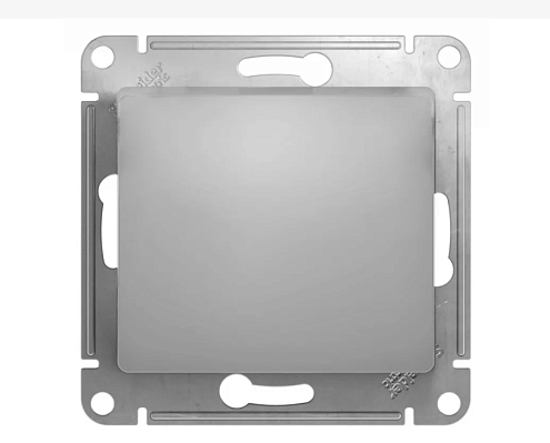 Переключатель проходной 1-клавиша СП Glossa 10А IP20 (сх. 7) 10AX механизм алюминий SE GSL000371: фотография 1