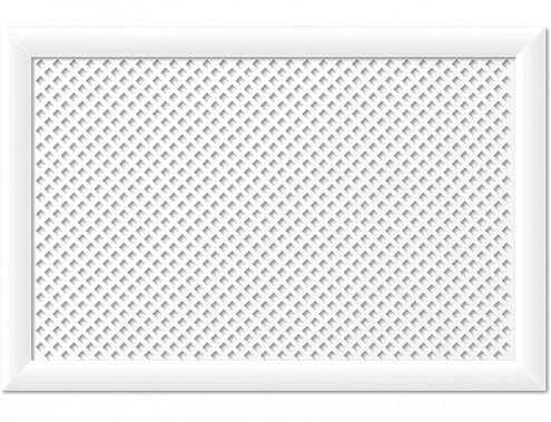 Экран Simple рамка прямая 55мм Белый Глория 600х900: фотография 1