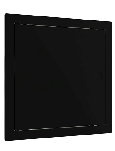 Люк ревизионный LN фланец 150х150 нажимной 172х172 пластик Black EVECS: фотография 1