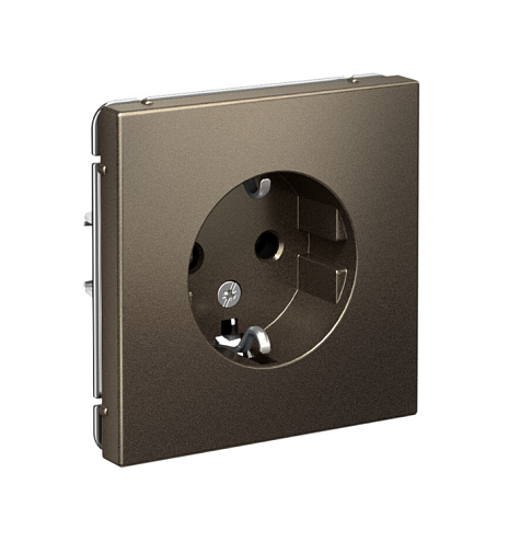 Розетка ArtGallery 16А с заземлением механизм мокко Systeme Electric GAL000643: фотография 1