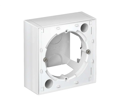 Коробка для наружного монтажа AtlasDesign белый Systeme Electric ATN000100: фотография 1