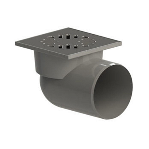 Трап канализационный горизонтальный D110 150х150 с гидрозатвором Татполимер ТП-105.110-150HSHs: фотография 1