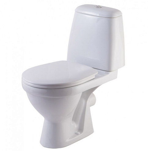 Унитаз-компакт Rosa Премьер с сиденьем, белый: фотография 1