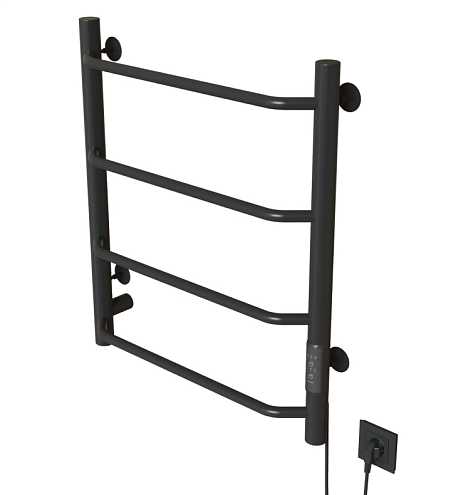 Полотенцесушитель Mixline Mira  60х50 таймер, 201 Вт, 4 перекладины, электрический графит: фотография 1