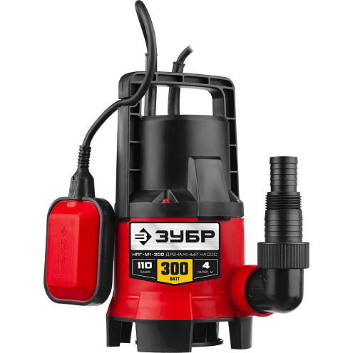 Насос дренажный ЗУБР НПГ-М1-300,  для грязной воды, 300 Вт: фотография 1