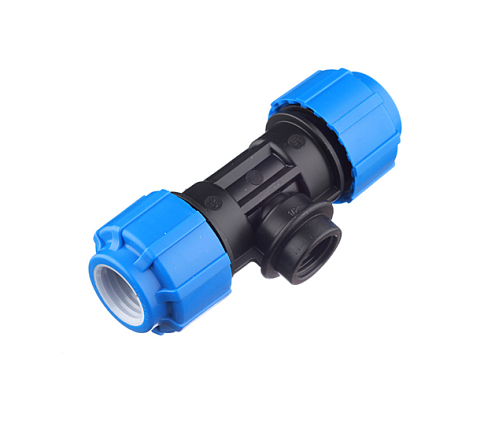 Тройник ПЭ 25х1/2&quot;х25 внутренняя резьба обжимной ТПК-Аква: фотография 1