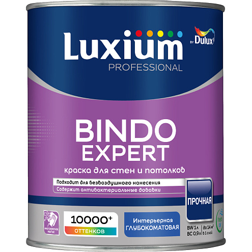Краска Luxium Professional Bindo Expert глубокоматовая BW  1л: фотография 1
