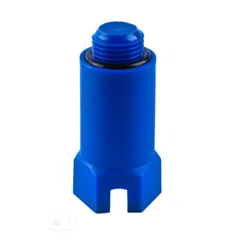 Заглушка монтажная Н 1/2&quot; с прокладкой, синяя Uni-fitt: фотография 1