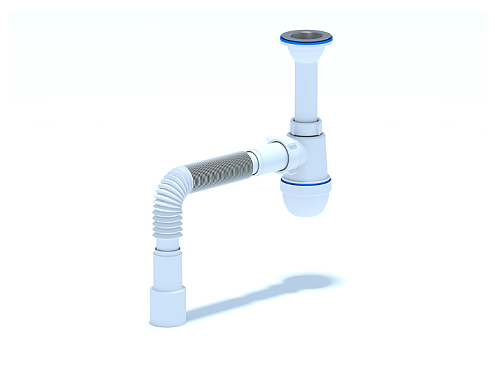 Сифон 1 1/2"х40 с литым выпуском, с гибкой трубой 40х40/50 АНИ Пласт С0515: фотография 1