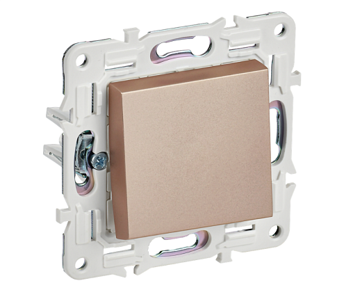 Выключатель 1-клавишный SKANDY SK-V01Sa 10А песочный IEK SK-V10-0-10-K98: фотография 1