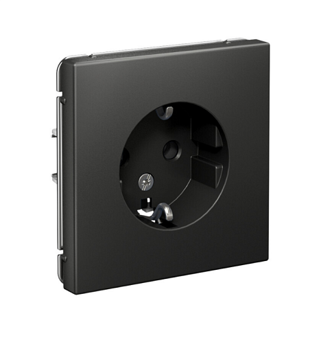 Розетка ArtGallery 16А с заземлением механизм базальт Systeme Electric GAL001443: фотография 1