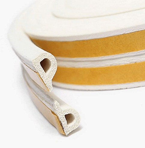 Уплотнитель P-профиль, 5.5х9мм, белый, 100м, 4Walls: фотография 1