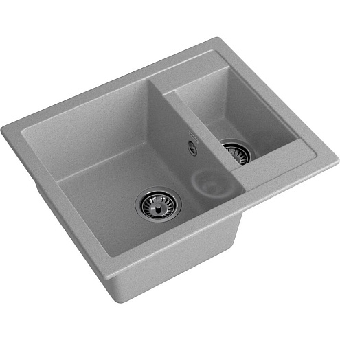 Мойка GRANFEST GF-Q610K 1,5 чаши 610х500 мм серый : фотография 1