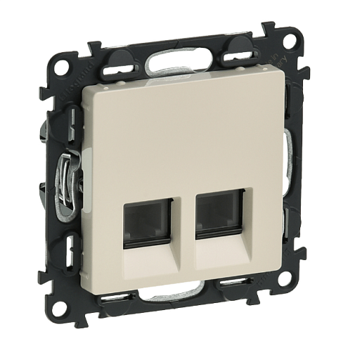 Механизм розетки телефонной 2-м Valena Life RJ11 с лицевой панелью слоновая кость Leg 753239: фотография 1