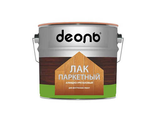 Лак алкидно-уретановый "ДЕОЛЬ" паркетный для внутренних работ, глянцевый, 2,7л : фотография 1