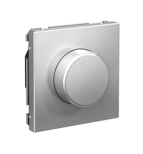 Светорегулятор поворотно-нажимной (диммер) ArtGallery LED RC 400Вт механизм алюминий Systeme Electric GAL000323: фотография 1